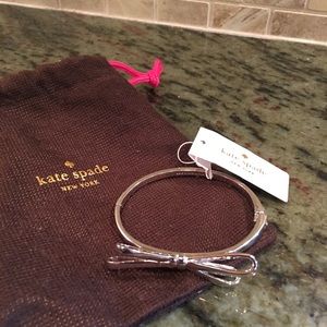 Kate Spade Silver Bow Bracelet NWT & dustbag